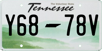 TN license plate Y6878V