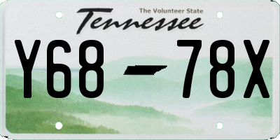 TN license plate Y6878X