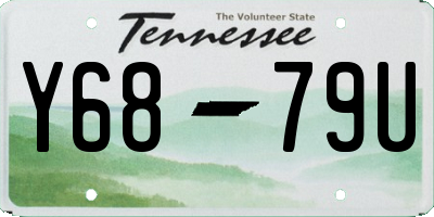 TN license plate Y6879U