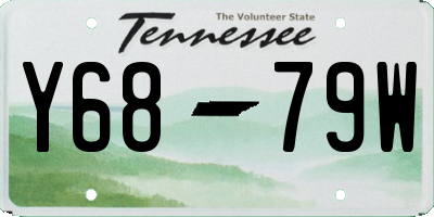 TN license plate Y6879W