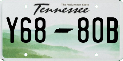 TN license plate Y6880B