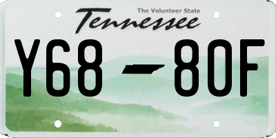 TN license plate Y6880F