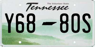 TN license plate Y6880S