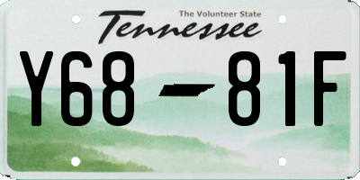 TN license plate Y6881F