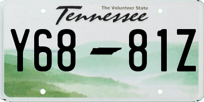 TN license plate Y6881Z