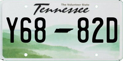 TN license plate Y6882D