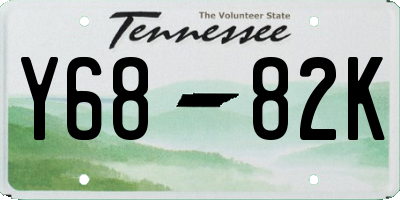 TN license plate Y6882K