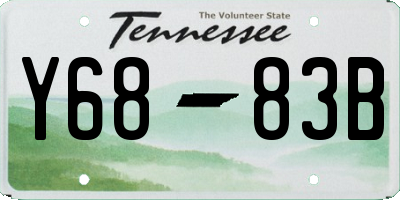 TN license plate Y6883B