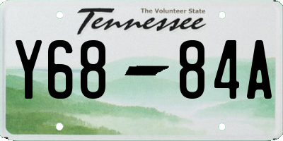 TN license plate Y6884A
