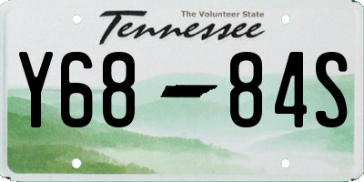 TN license plate Y6884S