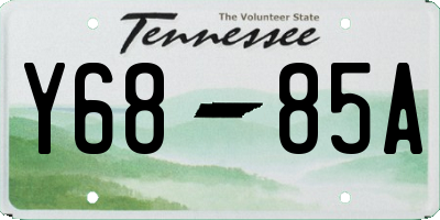 TN license plate Y6885A
