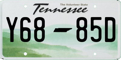 TN license plate Y6885D