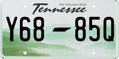 TN license plate Y6885Q