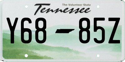 TN license plate Y6885Z