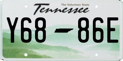 TN license plate Y6886E