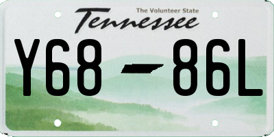 TN license plate Y6886L