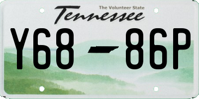 TN license plate Y6886P