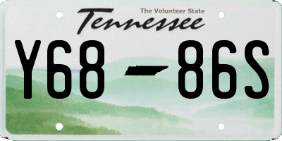 TN license plate Y6886S