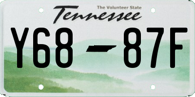 TN license plate Y6887F