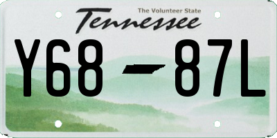 TN license plate Y6887L