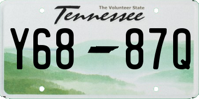 TN license plate Y6887Q