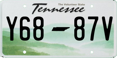 TN license plate Y6887V