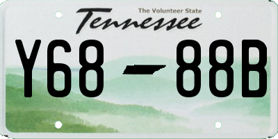 TN license plate Y6888B