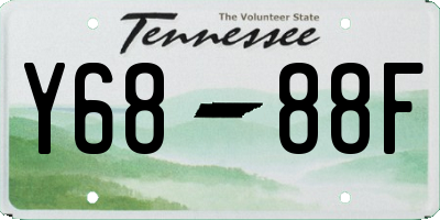 TN license plate Y6888F