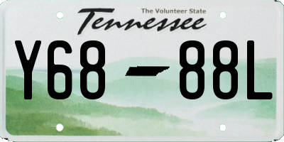 TN license plate Y6888L