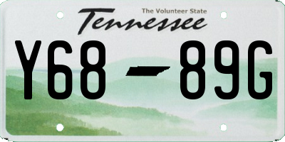TN license plate Y6889G