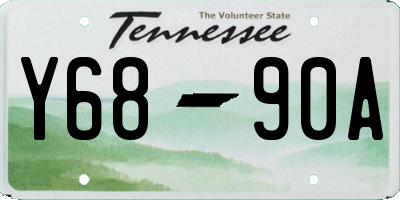 TN license plate Y6890A
