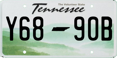 TN license plate Y6890B