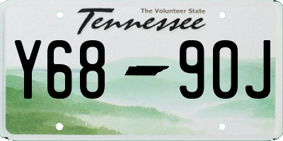 TN license plate Y6890J