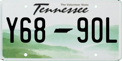TN license plate Y6890L