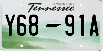 TN license plate Y6891A