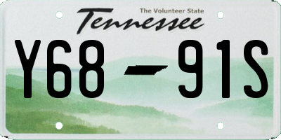 TN license plate Y6891S