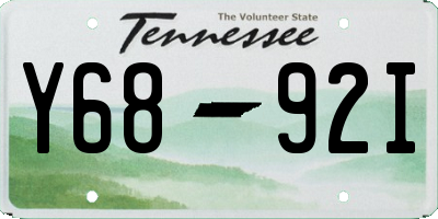 TN license plate Y6892I
