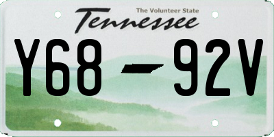 TN license plate Y6892V