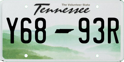 TN license plate Y6893R