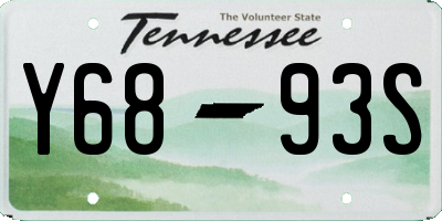TN license plate Y6893S