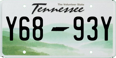 TN license plate Y6893Y
