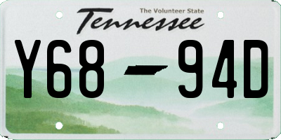 TN license plate Y6894D