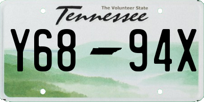 TN license plate Y6894X