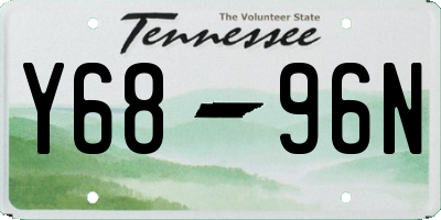 TN license plate Y6896N