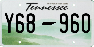 TN license plate Y6896O