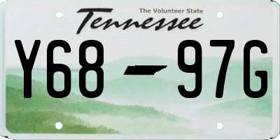 TN license plate Y6897G