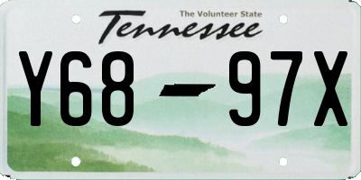 TN license plate Y6897X