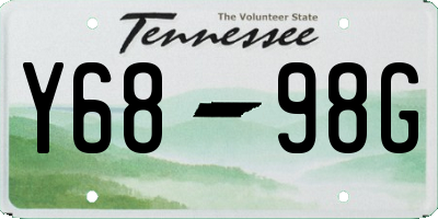 TN license plate Y6898G