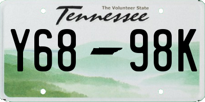 TN license plate Y6898K