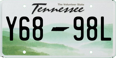 TN license plate Y6898L